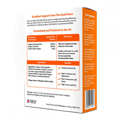 the Good guru Organic Turmeric, Ashwagandha & Black Pepper