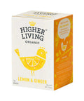 Higher Living Lemon & Ginger Tea Bags 15's