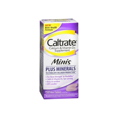 Caltrate Calcium & Vitamin D3 Supplement Plus Minerals Mini Tablets, 150 ea