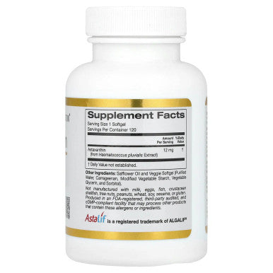 California Gold Nutrition Astaxanthin, AstaLif Pure Icelandic, 12 mg, 120 Veggie Softgels