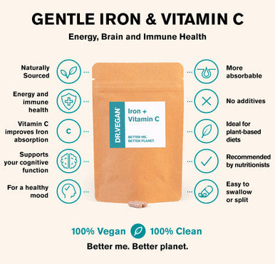 DR.VEGAN Gentle Iron + Vitamin C 30's