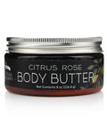 Farmstead Apothecary 100% Natural Body Butter with Organic Safflower Oil, Organic Shea Butter & Organic Vitamin E Oil, Citrus Rose 8 oz
