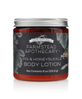 Farmstead Apothecary 100% Natural Body Lotion with Organic Safflower Oil, Organic Sunflower Oil & Organic Vitamin E Oil, Fig & Honey 8 oz