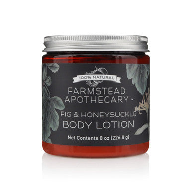 Farmstead Apothecary 100% Natural Body Lotion with Organic Safflower Oil, Organic Sunflower Oil & Organic Vitamin E Oil, Fig & Honey 8 oz