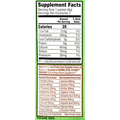 Hormel Health Labs Vital Cuisine PROPASS PROTEIN SUPPLEMENT, 0.3 oz ea, (1 case)