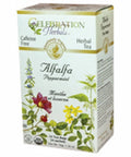 Organic Alfalfa Peppermint Tea 24 Bags By Celebration Herbals