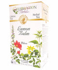 Organic Lemon Balm Herb Tea 24 Bags By Celebration Herbals