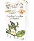 Organic Green Darjeeling with Lemongrass Tea 24 Bags By Celebration Herbals
