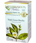 Organic Triple Green Matcha Tea 24 Bags By Celebration Herbals