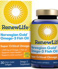Norwegian Gold Omega-3 Fish Oil Super Critical Omega 30 softgels by Renew Life