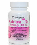 Calcium 600 + Vitamin D3 800Iu 60 Tabs By Plus Pharma