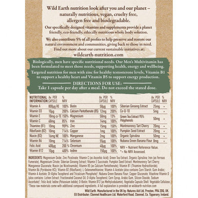 Wild Earth Multivitamin & Minerals for Men 30's