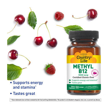 Country Life Methyl B-12 Lozenges 3,000 mcg