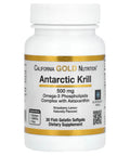 California Gold Nutrition Antarctic Krill Oil, with Astaxanthin, RIMFROST, Natural Strawberry & Lemon Flavor, 500 mg, 30 Fish Gelatin Softgels
