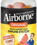 Airborne Vitamin C 750mg - Airborne Assorted Fruit Flavored Gummies Gluten-Free Immune Support Supplement with Echinacea and Ginger 75 ct
