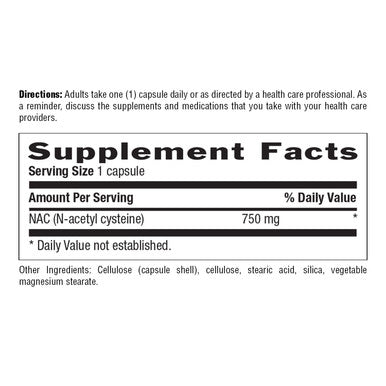 Country Life NAC, N-Acetyl Cysteine 750 mg