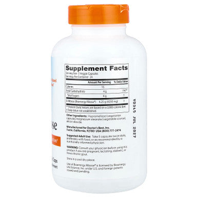 Doctor's Best D-Ribose 850Mg 120 Veggie Caps