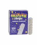 Adhesive Strip Glitter Stat Strip 3/4 X 3 Inch Plastic Rectangle Kid Design (Glitter Stars and Stri Kid Design (Glitter Stars and Stripes) 100 Count By Dukal