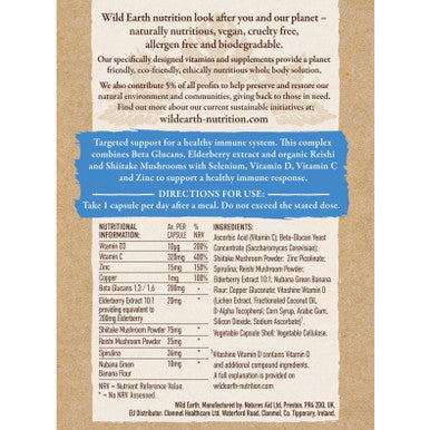 Wild Earth Immune Support Complex 30's