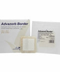 Silicone Foam Dressing Advazorb Border 4 X 4 Inch Square Silicone Adhesive with Border Sterile 10 Count By Advazorb
