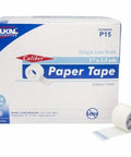 Medical Tape Caliber Short Roll Paper 1 inch X 1-1/2 Yard White NonSterile 100 Count By Dukal