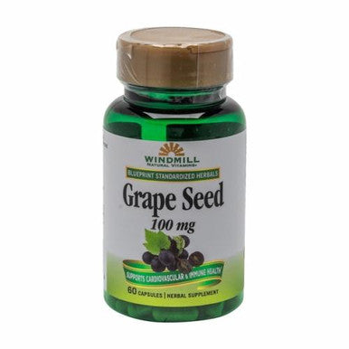 Grape Seed Oil 60 Caps By Windmill Health Products