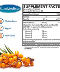 EuroMedica ProHydra-7 - 60 Softgels - Clinically-Studied Sea Buckthorn Oil Formula - Omega-7 Supplement with Essential Fatty Acids - Improve Skin Hydration, Soothe Gastrointestinal Tract - 60 Servings