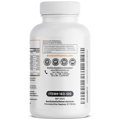 Bronson Super Vitamin B 100 Complex Sustained Release 120 Count