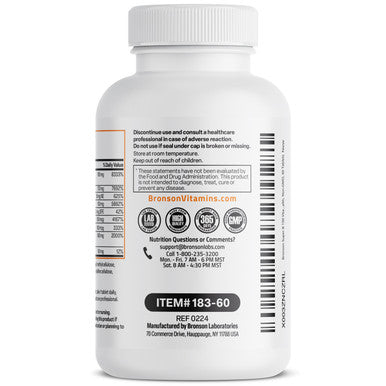 Bronson Super Vitamin B 100 Complex Sustained Release 60 Count