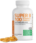 Bronson Super Vitamin B 100 Complex Sustained Release 60 Count