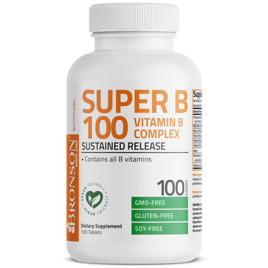 Bronson Super Vitamin B 100 Complex Sustained Release 100 Count