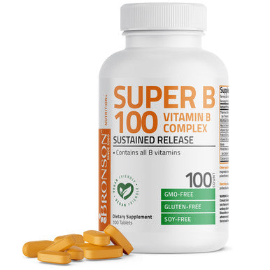 Bronson Super Vitamin B 100 Complex Sustained Release 100 Count