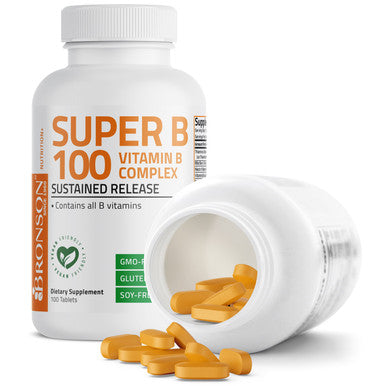 Bronson Super Vitamin B 100 Complex Sustained Release 100 Count