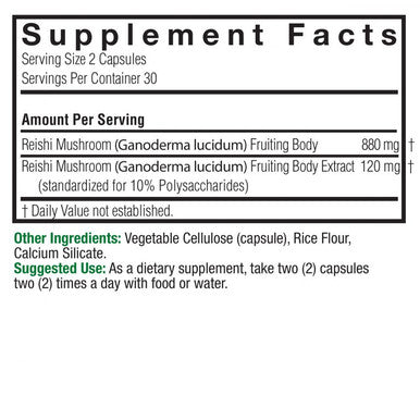 Nature's Answer Reishi Std 60 ct