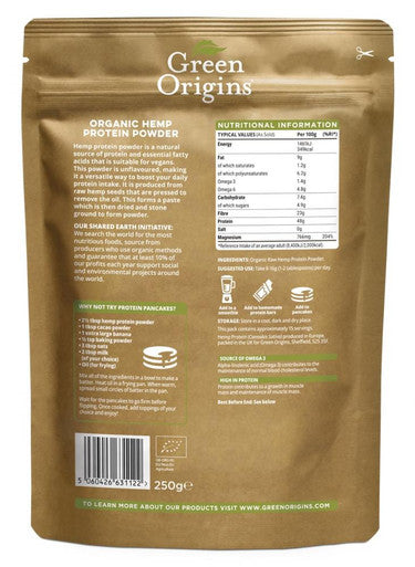 Green Origins Organic Hemp Protein Powder 250g