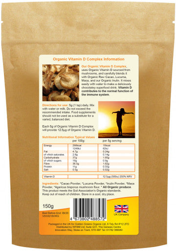 Golden Greens (Greens Organic) Organic Vitamin D Complex 150g