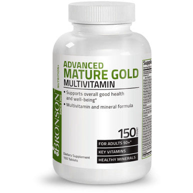 Bronson Advanced Mature Gold Once Daily Multivitamin for Adults Over 50 150 Count