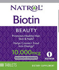 Natrol Biotin 10,000mcg, 200Count