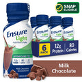 Ensure Light Nutrition Shake Milk Chocolate, 6 ea