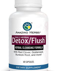 Amazing Herbs Detox/Flush Blood Purifier Capsules, 60 Count