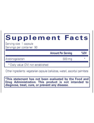 Pure Encapsulations Arabinogalactan 500 mg 90 vcaps