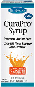EuroMedica CuraPro Syrup - 250 mg, 8 fl. oz. - BCM-95 Curcumin in Easy-to-Swallow Liquid Form - Clinically-Studied Brain, Heart & Immune Support - Non-GMO, Vegan - 48 Servings