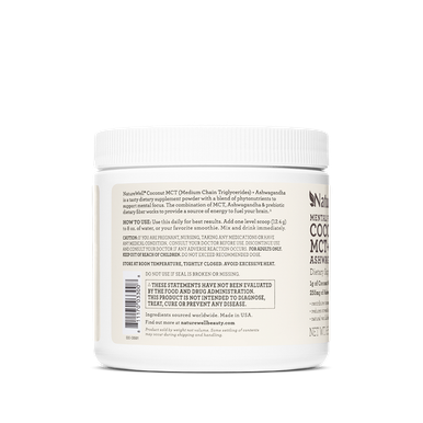 NatureWell Coconut MCT Ashwagandha Dietary Supplement Powder Canister