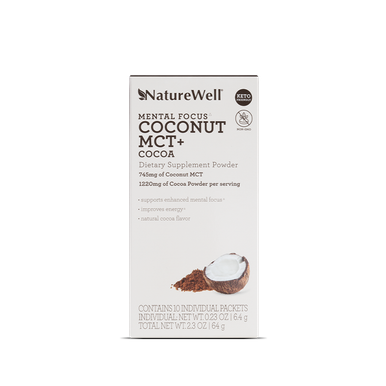 NatureWell Coconut MCT Cocoa Dietary Supplement 10 Pack