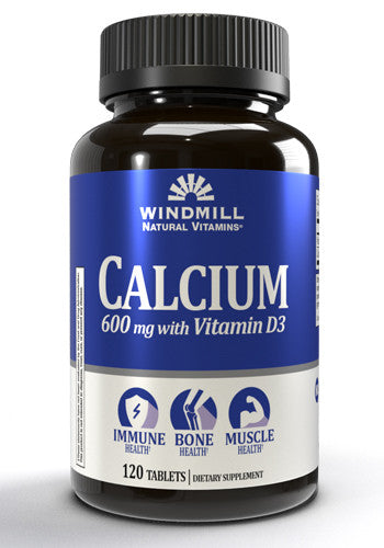 Windmill Calcium With Vitamin D 600 mg Tablets 120 Tablets