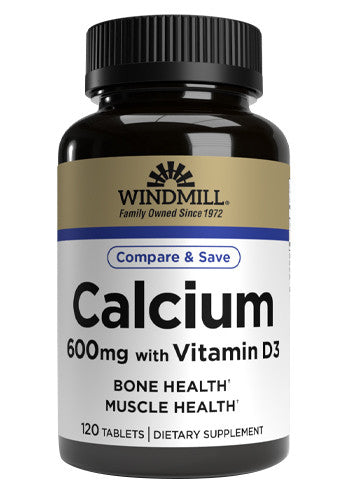 Windmill Calcium With Vitamin D 600 mg Tablets 120 Tablets