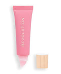 Revolution Beauty London Juicy Peptide Lip Balm Hydrating & Plumping Lip Balm With Sheer Color Infused With Vitamin E & Peptides Pink Strawberry 0.27 Fl. Oz