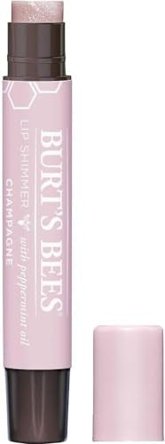 Burt'S Bees Lip Balm Moisturizing Lip Shimmer For Women For All Day Hydration With Vitamin E & Coconut Oil 100% Natural Champagne 0.09 Ounce