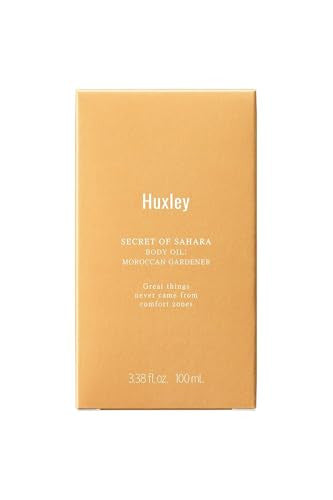 Huxley Secret Of Sahara Body Oil Moroccan Gardener 3.38 Fl. Oz Korean Ultra Hydrating Body Oil Deep Hydration With Vitamins A B2 E And K ( Package)