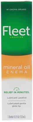 Fleet Laxative Mineral Oil Enema For Constipation 4.5 Fl Oz Bottle (5 Pack)